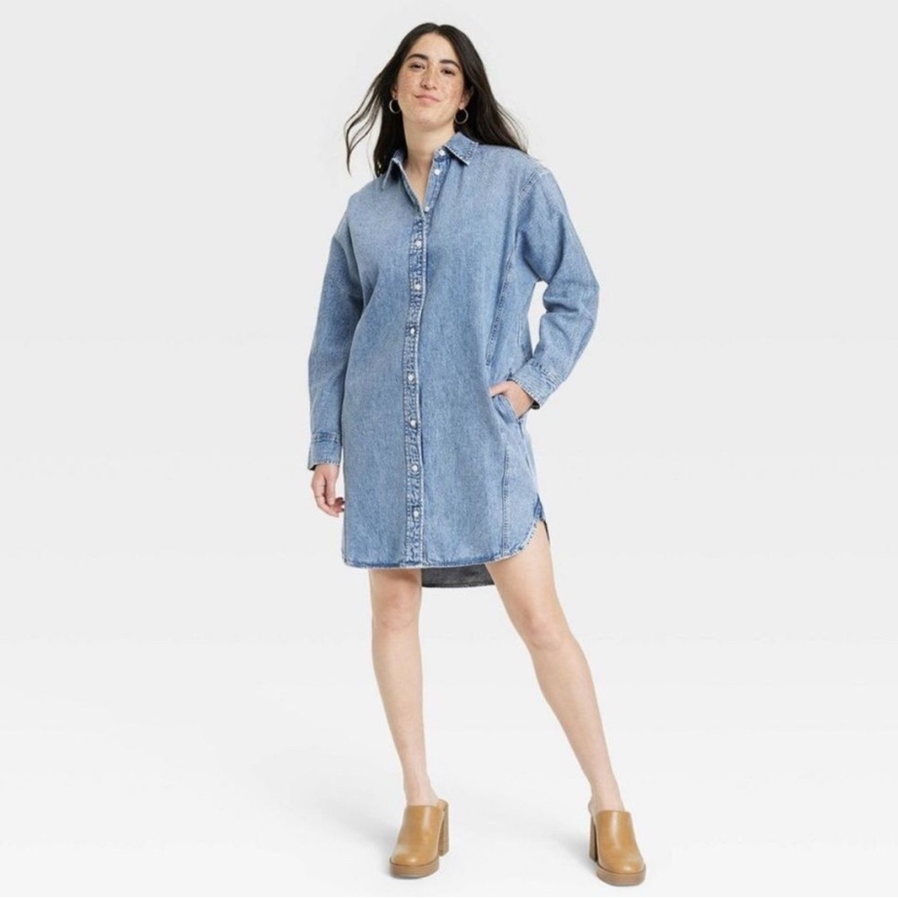 Universal Thread Blue Long Sleeve Dress